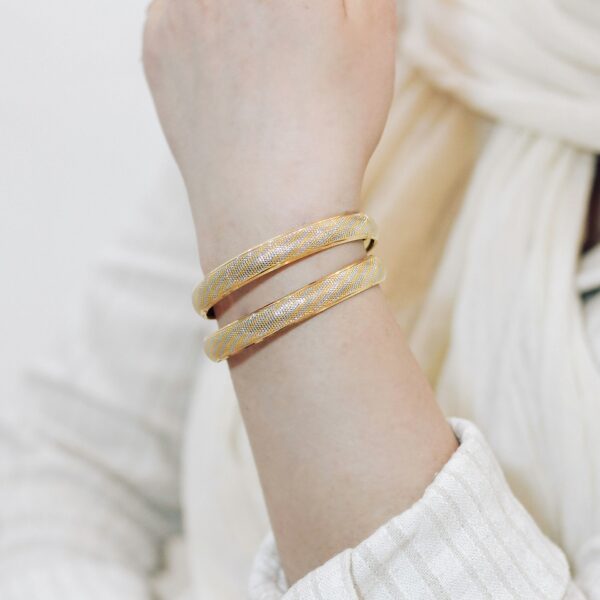 Classic 22K Gold Bangles for Women (Pair)